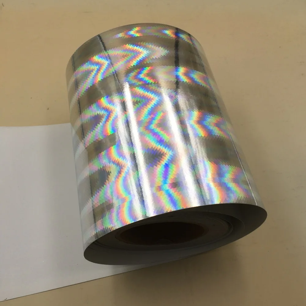 Plain mirrored polyester self adhesive 3d authentic hologram sticker pet film rolls sheets