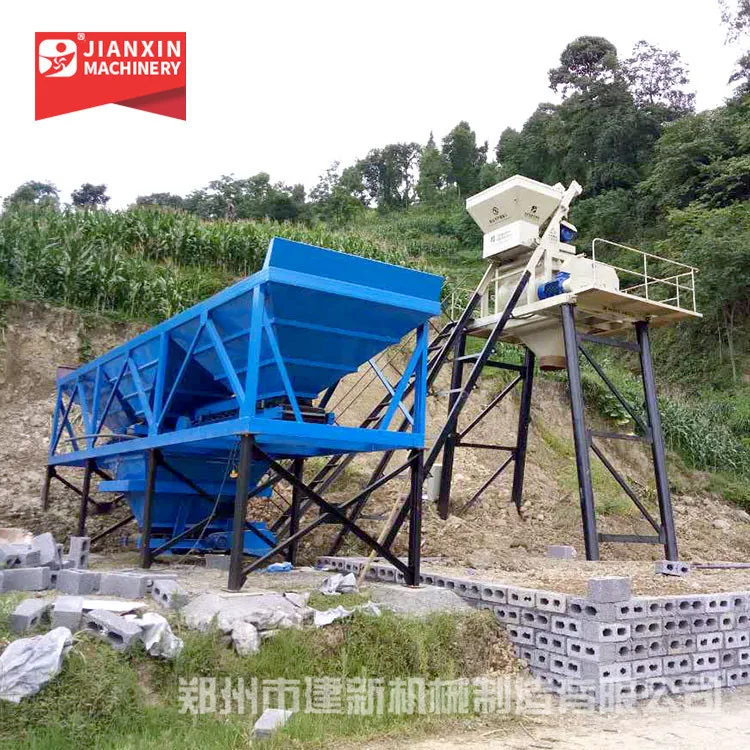 Wet mixed concrete block making 25m3/h Concrete Batching Plant with 50ton cement silo three or four aggregate for free choose