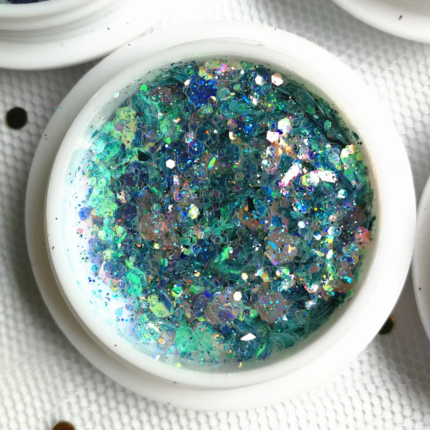 Hot sale nail art mixed hologram 8colors nail art mixed glitter decoration