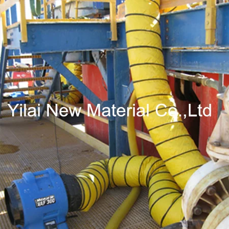 
14 inch diameter durable 0.35mm thickness pvc laminated fabric fire retardant flexible ventilation air duct 