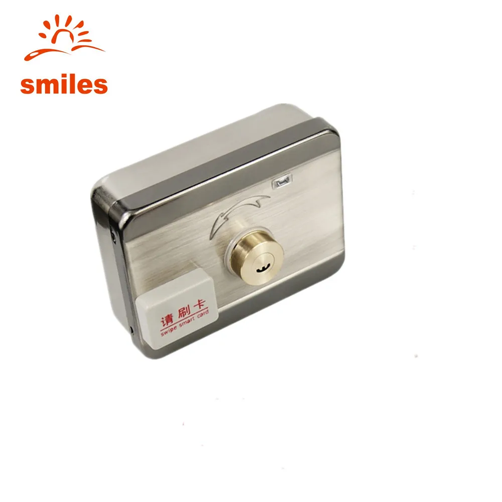 High Security Anti-theft Intelligent Electric Rim Lock with Double Cylinders Support Remote Controller, RFID Card Reader
