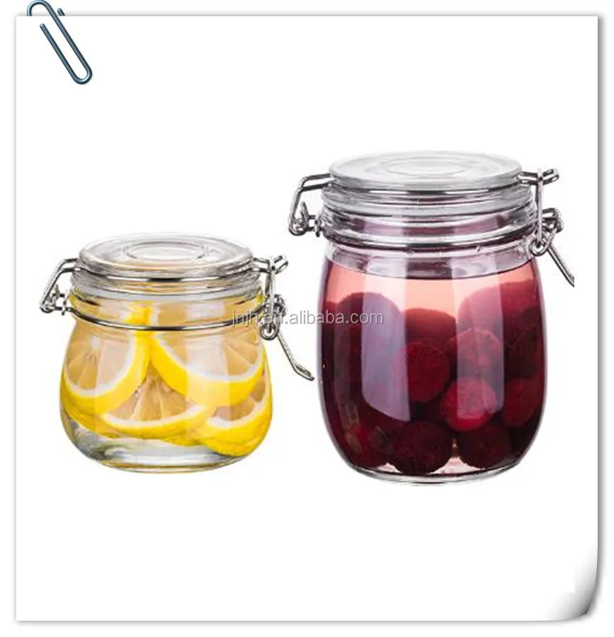 Flint glass 2500 ml storage tins with lids