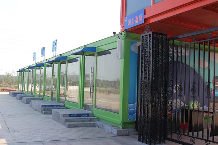 Floding prefab house commercial container high quality light steel structure container house