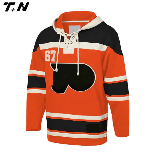 Hockey team hoodies,polyester blank hockey hoodie jersey