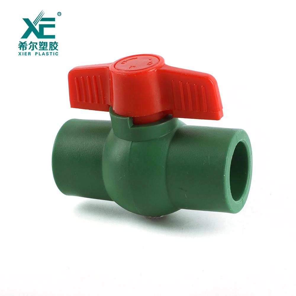 Бесплатный образец, высококачественный пластиковый шаровой кран ppr зеленого цвета 1/2-2 дюйма 25 мм