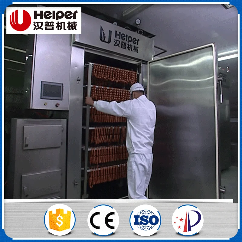 High Efficiency 1000kg Capacity Professional Electric Meat Oven Smoker Machine