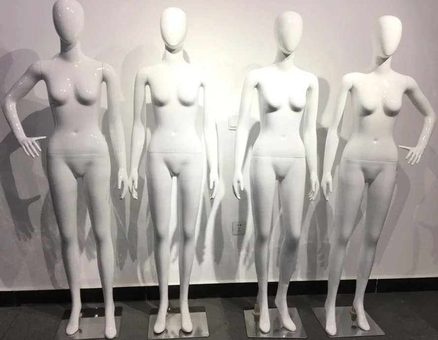 Hot sell glossy white female mannequin  display mannequins  plastic  mannequins