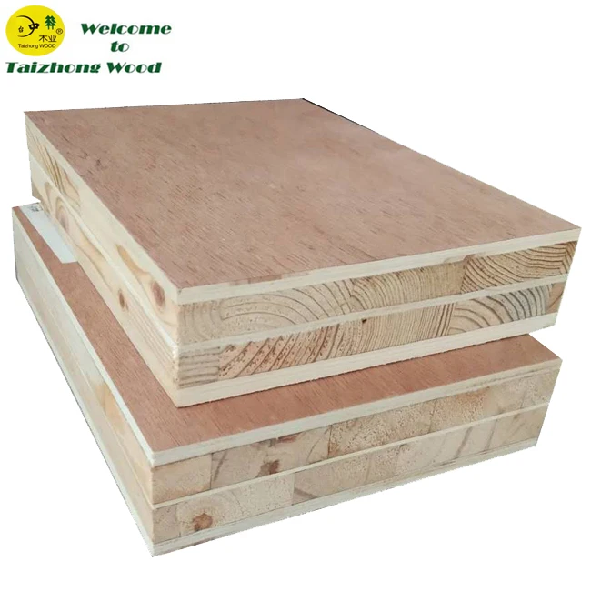 Natural Veneered Laminated Wood Block Board