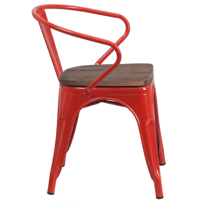 Hot selling best price steel iron frame modern design vintage industrial dining metal chair