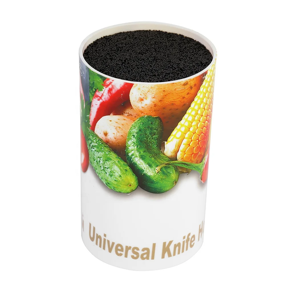 
Plastic material with printing knife block stander holder storage for kitchen knives set 