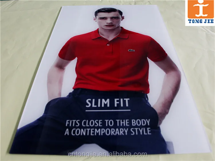 Print on clear acrylic acrylic display