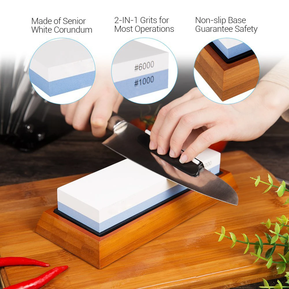 
Durable Grind Whetstone Kitchen Knife Sharpener 