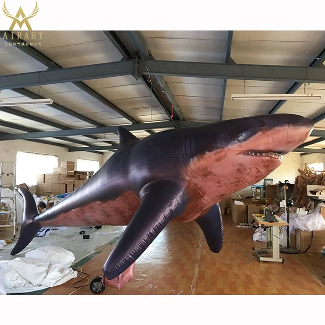 realistic sea animal costume inflatable shark costume, party parade suppliers