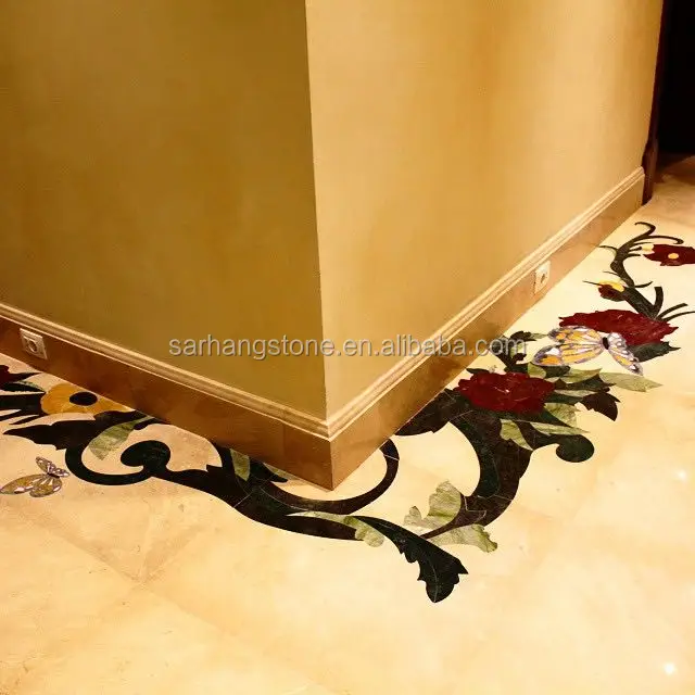 
Decorative tile floor medallions 