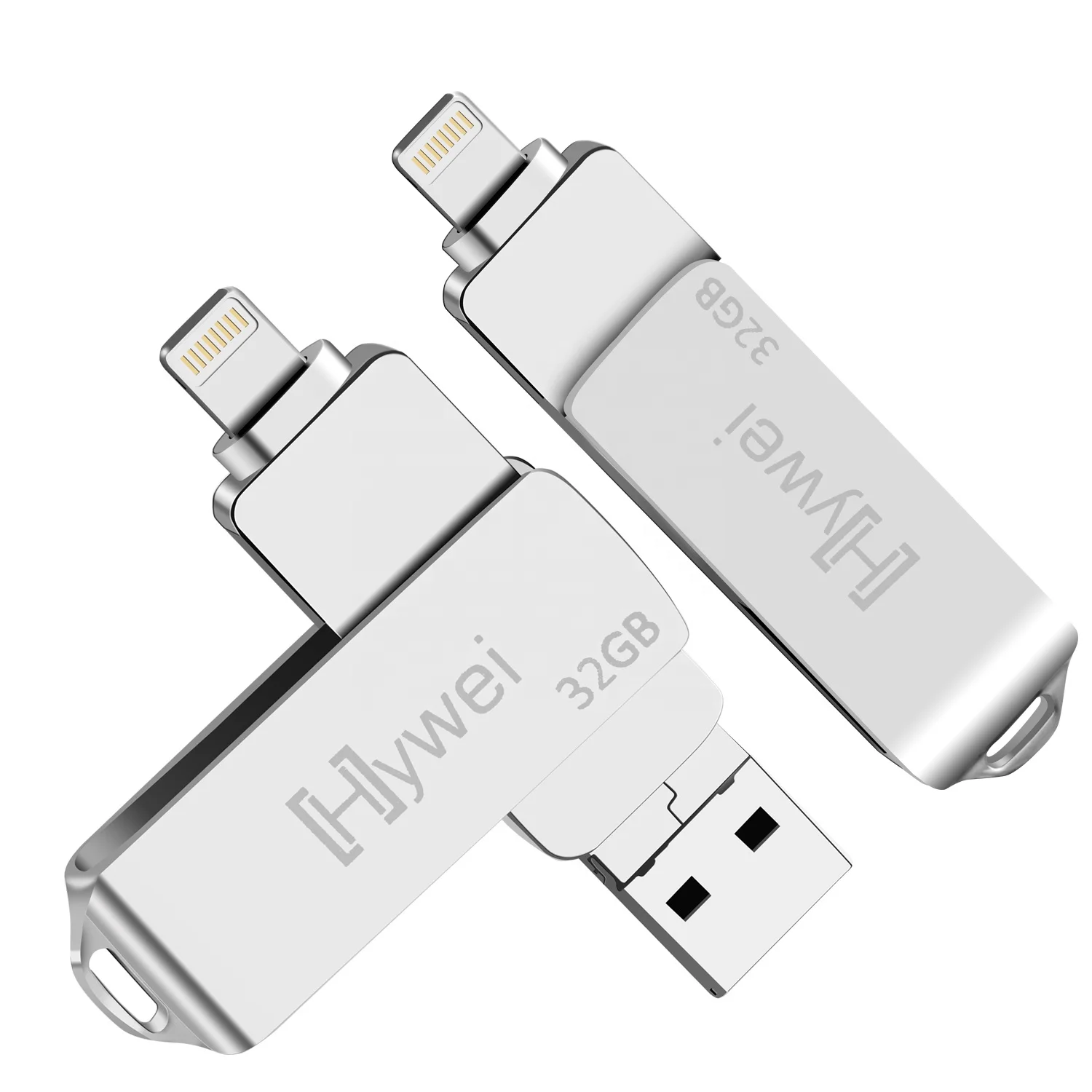 
Usb Flash Drive 3.0 Swivel Otg Flash Drive 32GB with Metal Material for iPhone IPad Android and PC wholesaler drive 