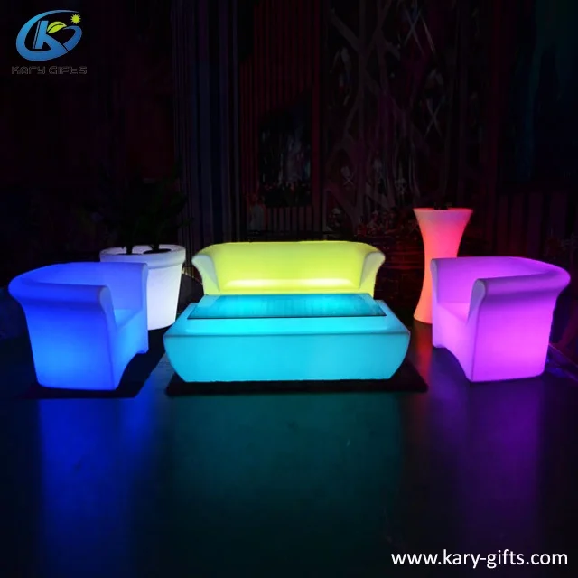 Commercial led sofa set hookah lounge furniture