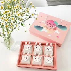 Custom Printing Gift Bakery Box Bakery Packaging Boxes Card Paper with Handles Bag Cardpaper 09070213 Recycled Material Pink