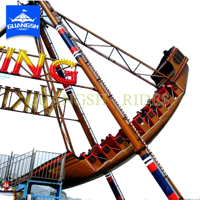 24 Seats amusement park rides fiberglass decoration Viking Pirate ship for sale