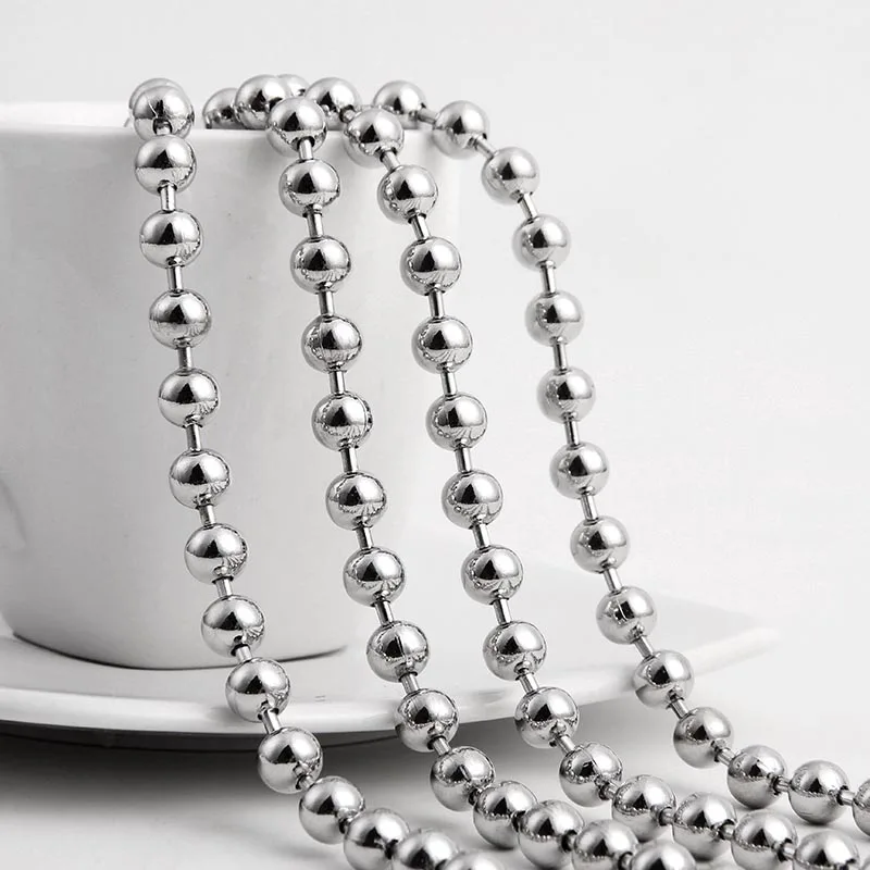 Dongguan Direct Sale 6mm Metal Ball Chain For Necklace