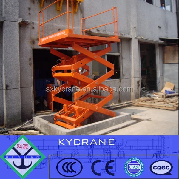
General Industrial 3 ton small hydraulic goods platform scissor lift 