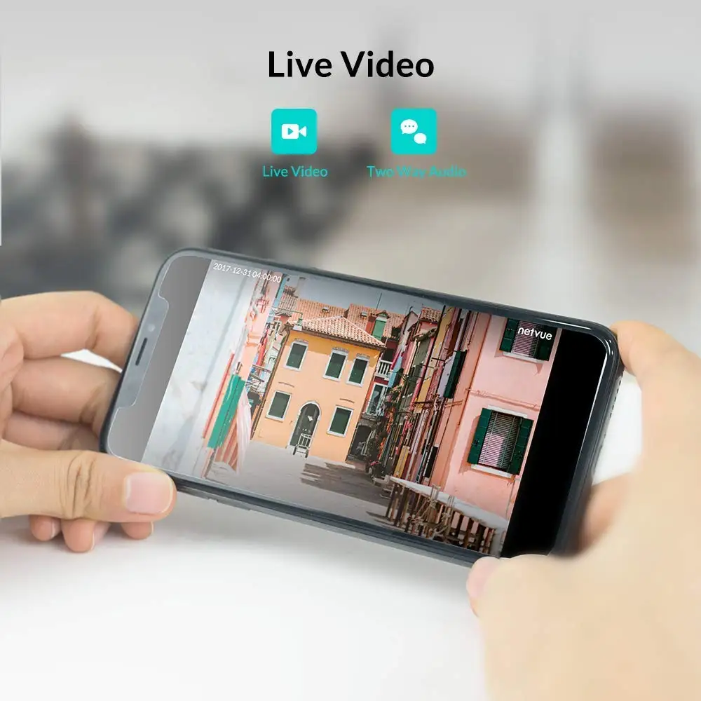 Sunivision Outdoor Security Camera, 1080P Vigil Two-Way Audio home Camera, IP66 Waterproof Surveillance Camera with FHD Night Vision