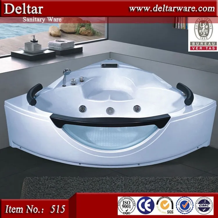 Bathroom Corner Double Bathtub with tv Two Person Indoor Bath Tub