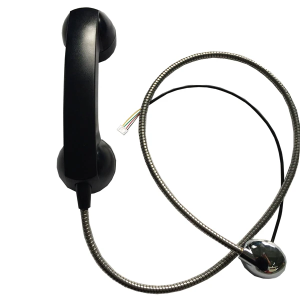 outdoor public telephone handset for cell phones with 3.5mm audio jack