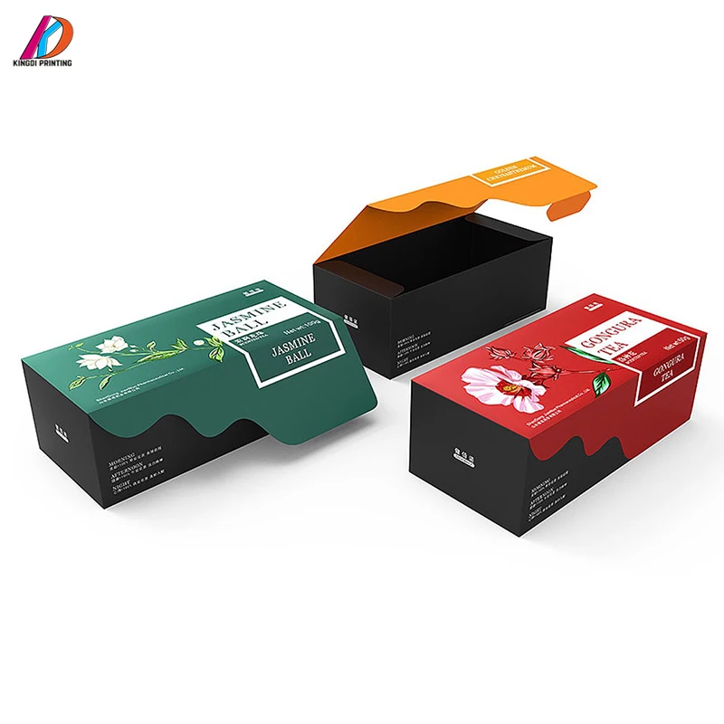 Food grade foldable packaging paper box for tea