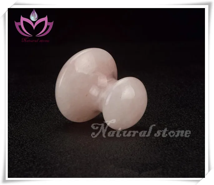 Массажный камень в форме гриба, розовый кварц, терапевтический инструмент для массажа тела