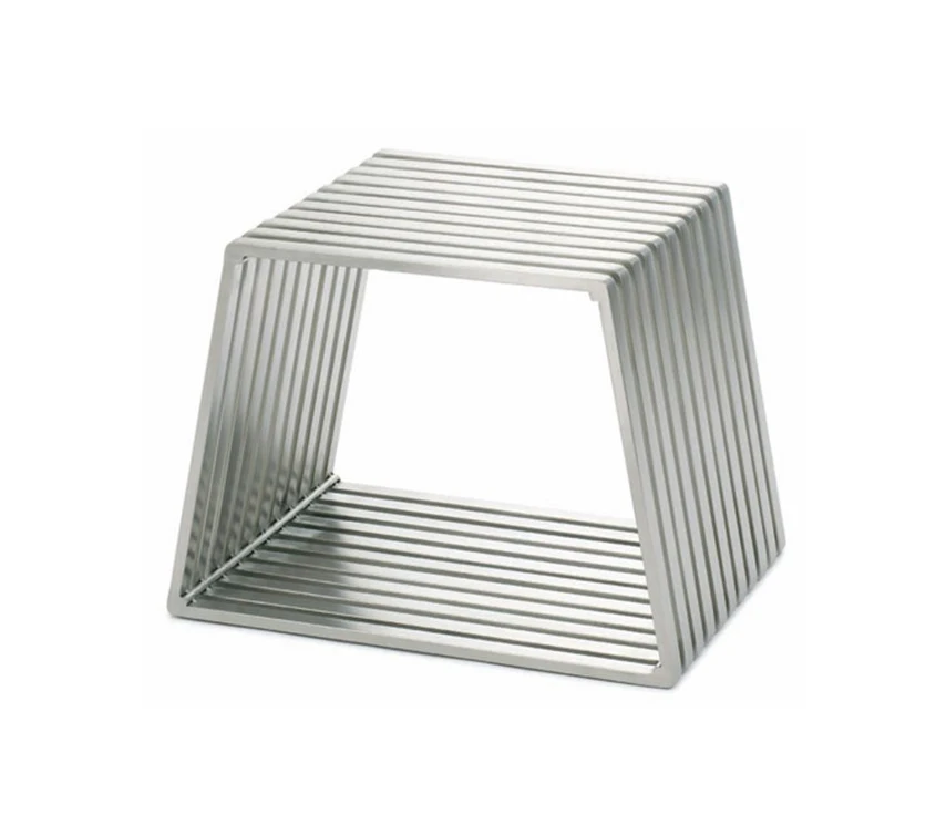 
Long bench in stainless steel frame 