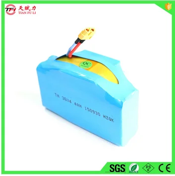 hot sell 36v4.4ah 18650 10s2p 18650 rechargeable lithium li ion zhenlong battery