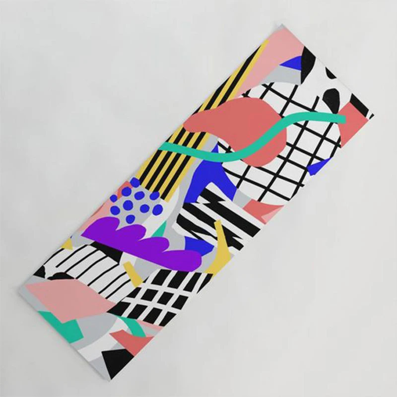 sublimation custom label digital printed natural rubber zenergy fitness eco private label yoga mat