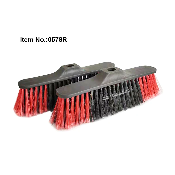 HQ0578R cheap black color Indian PP broom with soft bristle