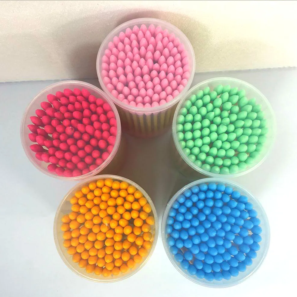 2021 Double Head Tip Bamboo Wooden Stick Cotton Swabs