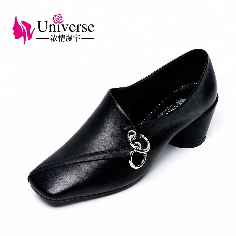 Universe Wholesale Price Women Ladies Leather Dress High Heel Pumps Platform Shoes