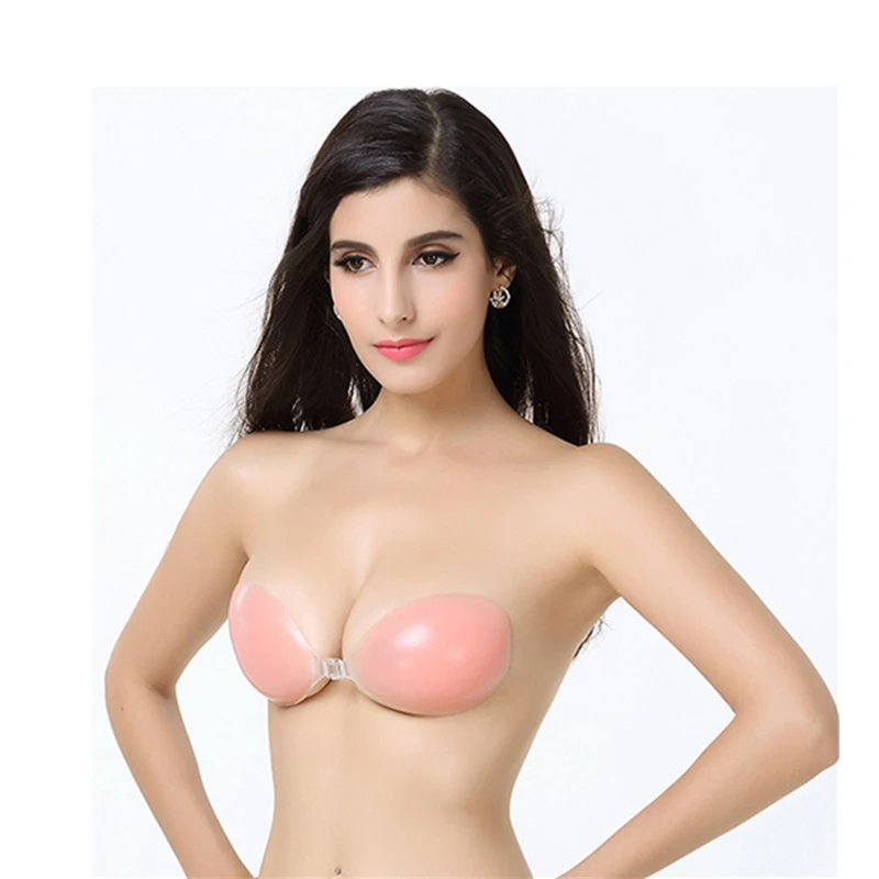 open hot sexy girl photo Invisible strapless transparent clear silicone bra