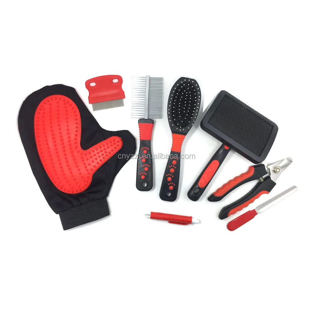 Reusable Pet Grooming Products 7 in 1 Kit with Self-Cleaning Base Tools Sticky Hair Device Hair Removal Brush