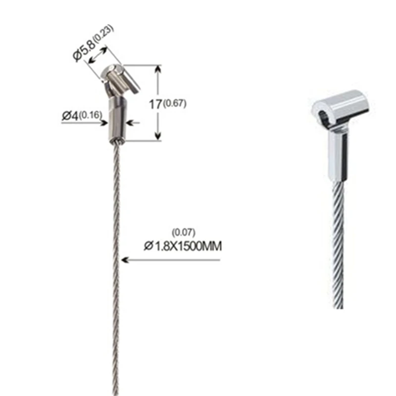 Пользовательские высокое качество 1,5 мм из нержавеющей стали трос кабель с петелькой Клеммная трубка обжимной кабель наконечник веревка строп