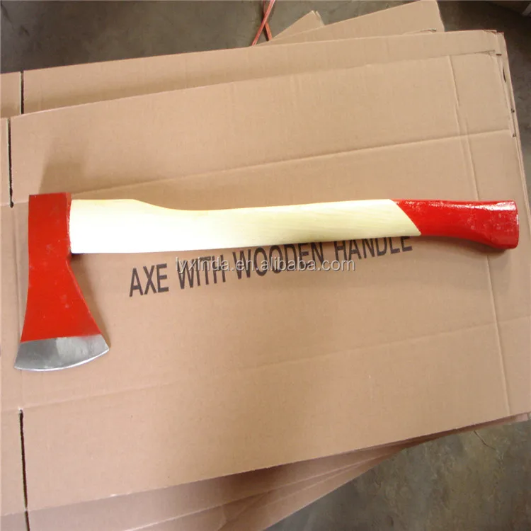 wooden handle cast iron axe