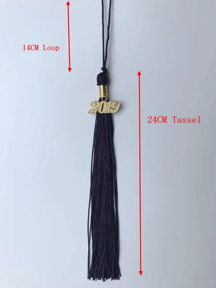 
2019 Hot Sale Graduation Cap Tassel with Year Charm total 42CM 