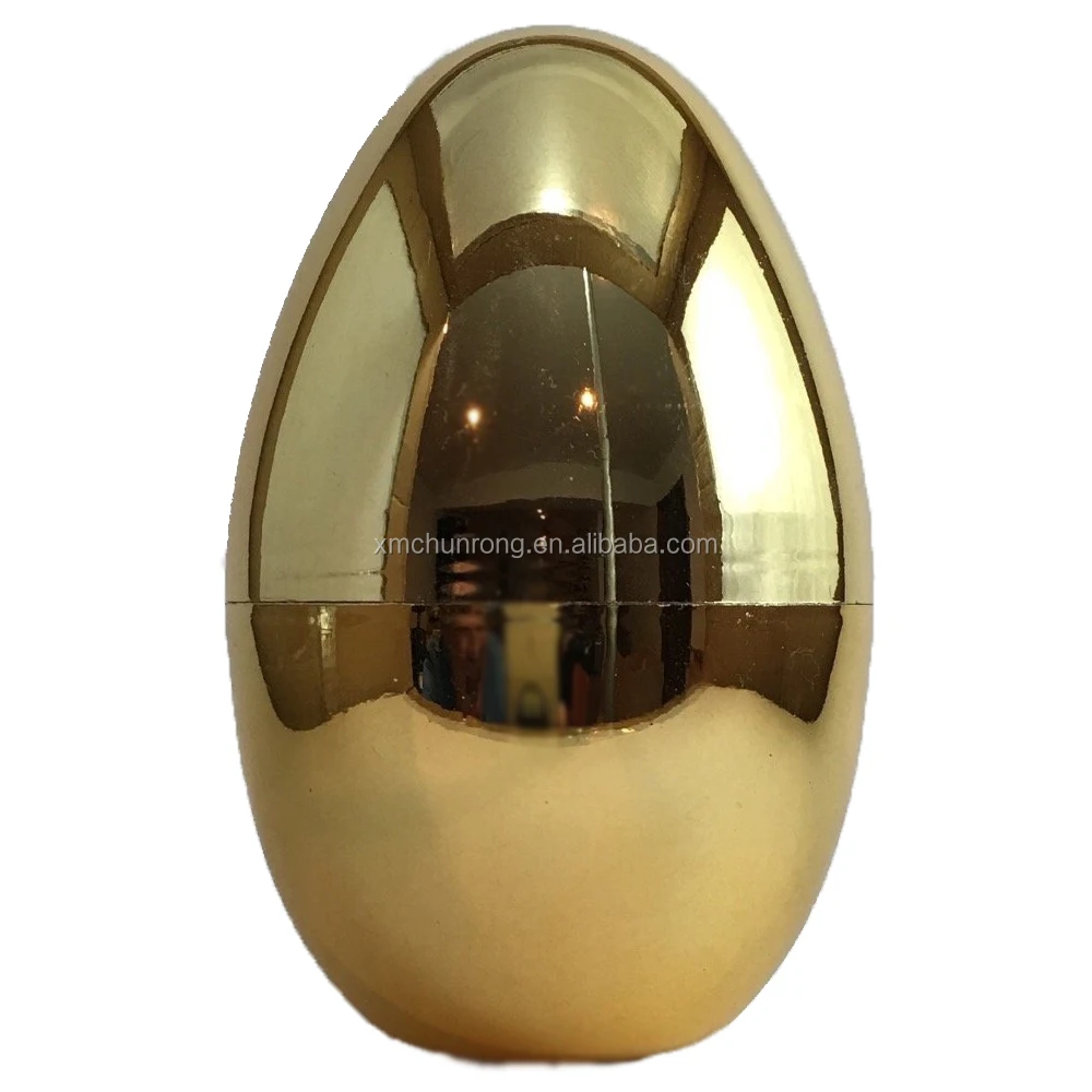 Plastic Gold plate Easter egg/surprise egg toy