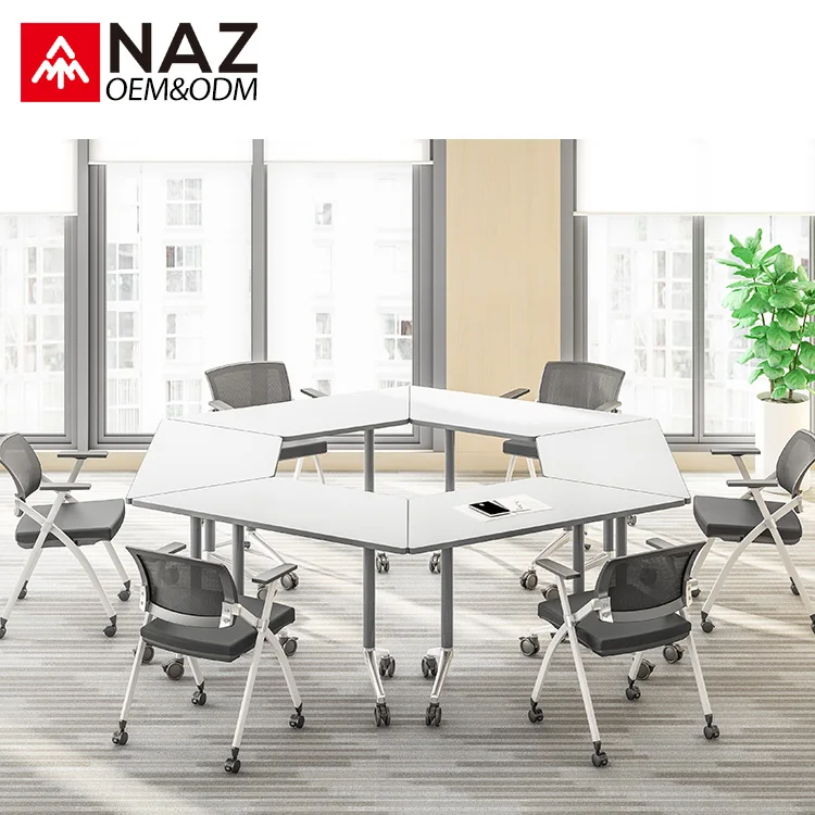 
Free combination staff desk gold functional metal conference table 