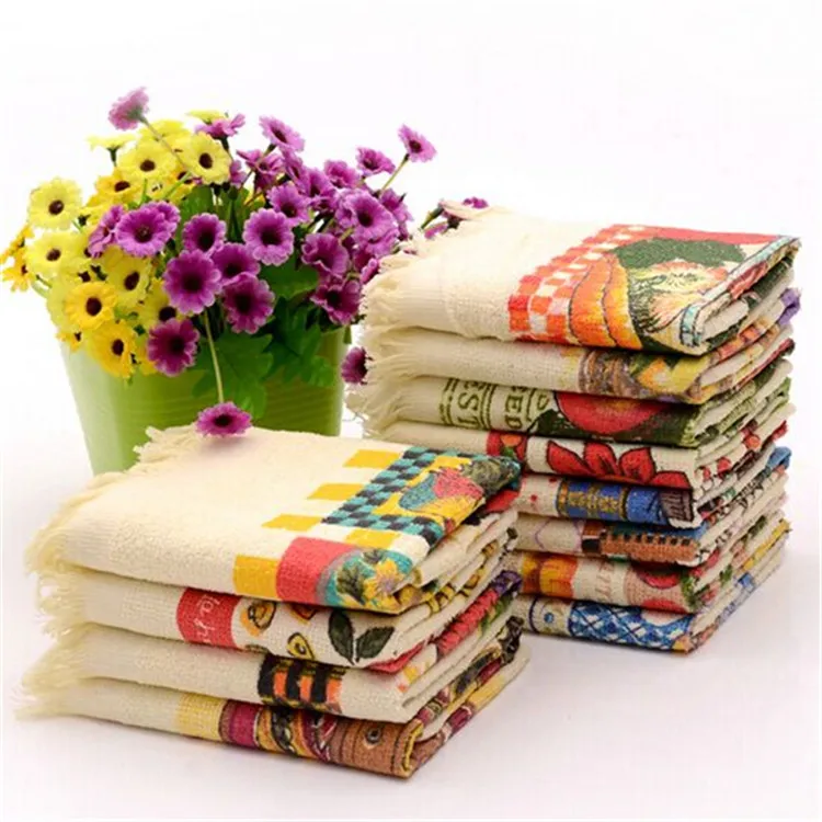 
new product private label unique design 100% cotton terry cloth printing kitchen towel 