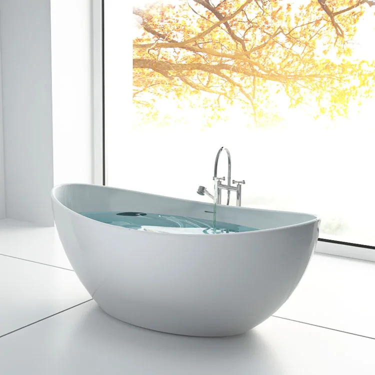 SM-8633A Cheap custom resin stone bath tub for Australia copper soaking solid surface hotel free standing bathtubs with upc