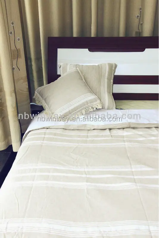 pure linen bed cover / 100% linen bedspread / pure natural linen coverlet
