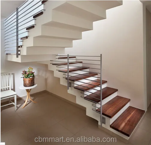 wood treadboard stair wrought iron handrail staircase construction builder remodeling house supplier