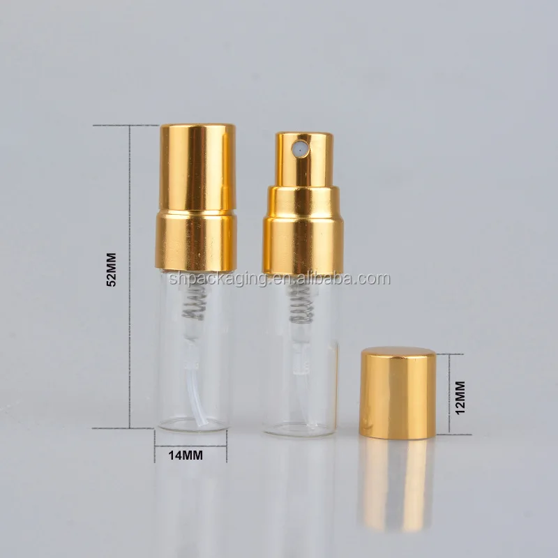 vial small glass bottle aluminum mist spray bottle 1ml 2ml 3ml 5ml 8ml 10ml 12ml 15ml 18ml 20ml 25ml perfume pen spray bottles