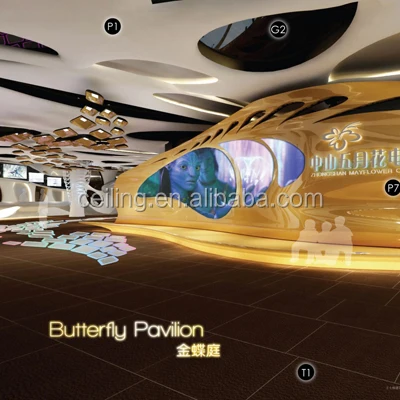 Высокопрочная художественная потолочная плитка GRG, изделия для украшения интерьера, сделанные в Гуанчжоу