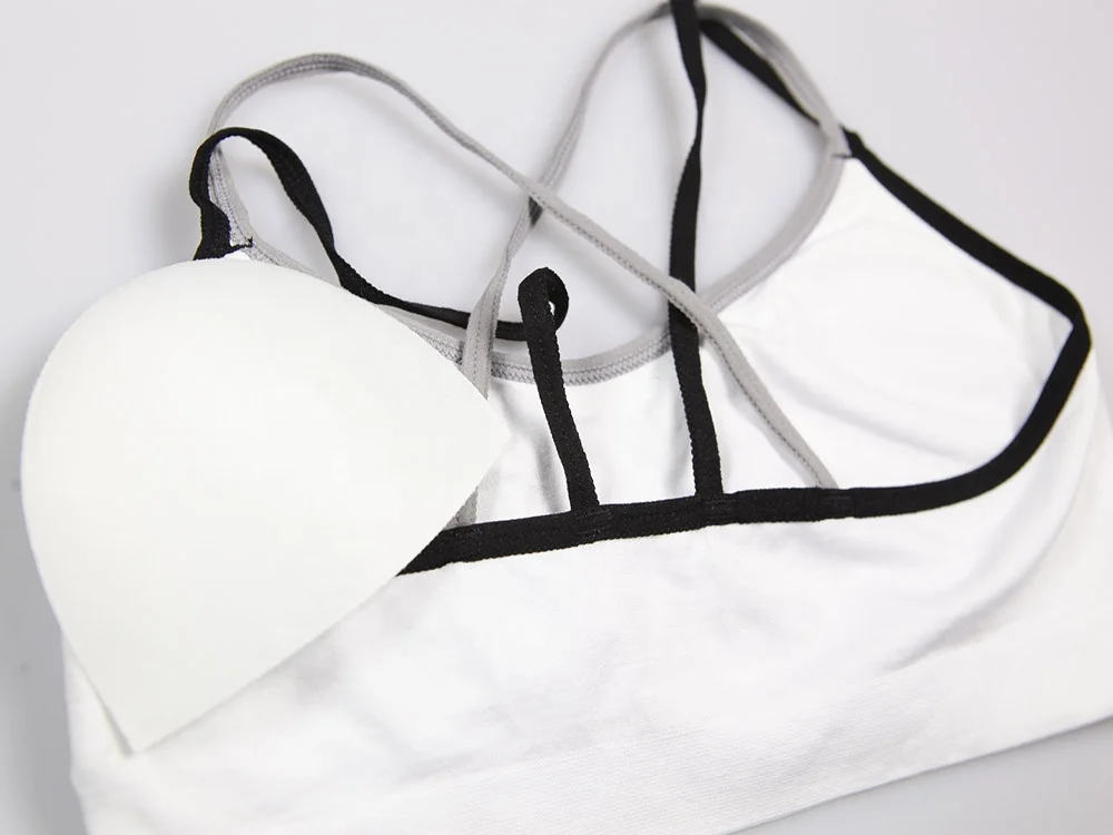 
Fashion Young Girls Sexy Style Comfortable Seamless Bralette multi-strap sports bra with removable pads 