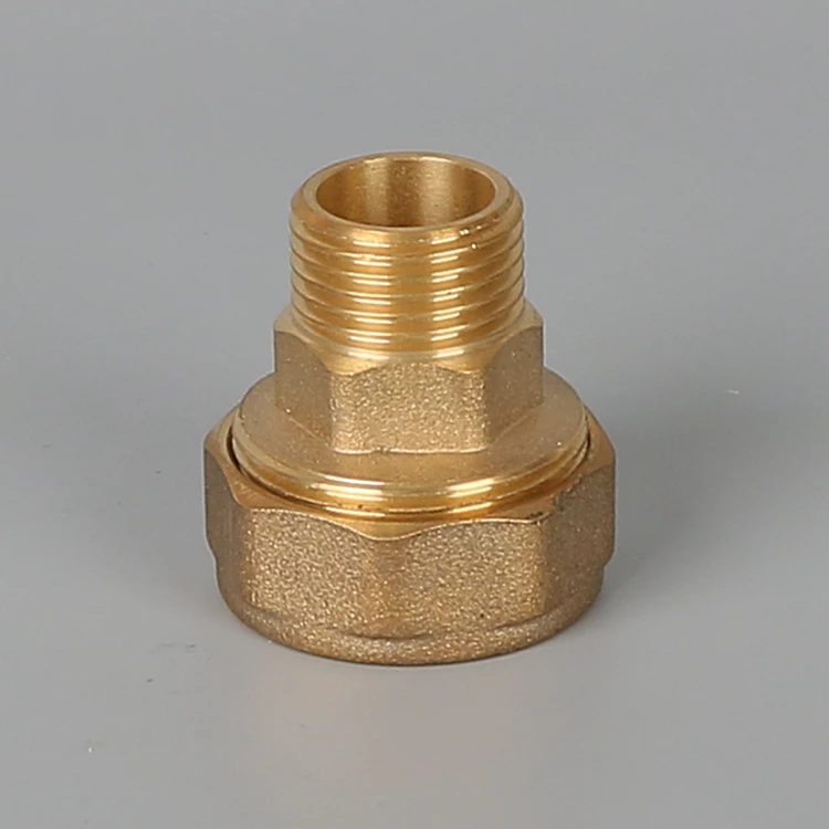 LK-4-604 ( 1/2 )   high quality brass pipe male threads insert fitting without plating